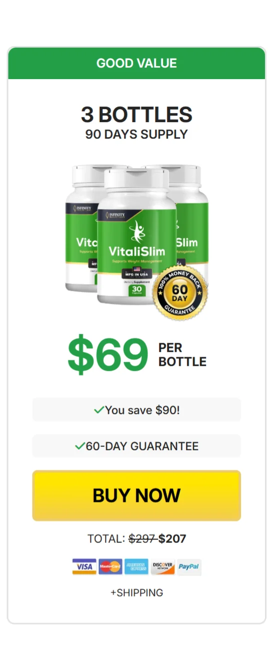 VitaliSlim™ 3 bottles pricing